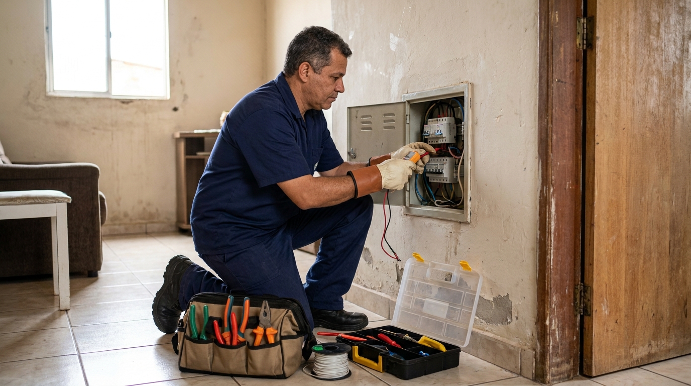 Eletricista com ferramentas em Presidente Prudente‑SP