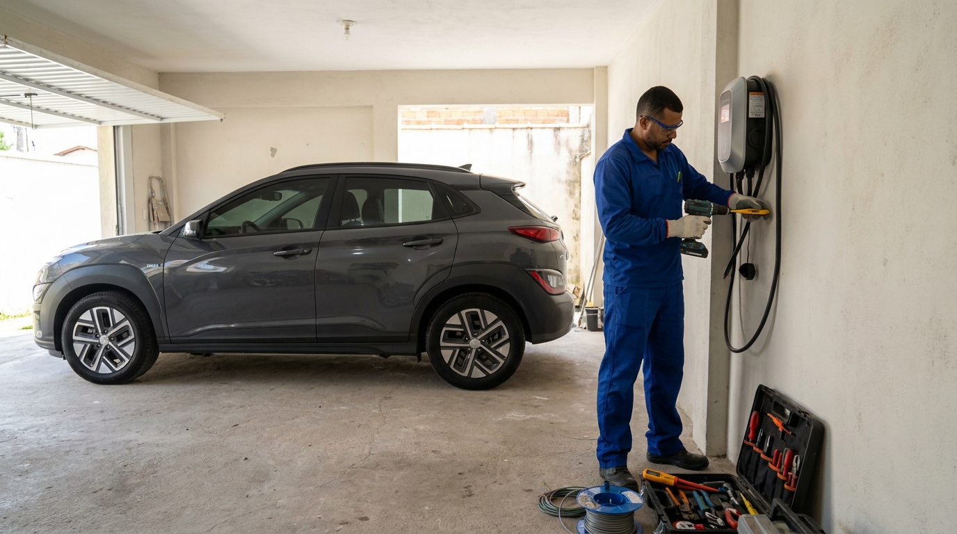 Instalacao de carregador de carro eletrico em Presidente Prudente‑SP