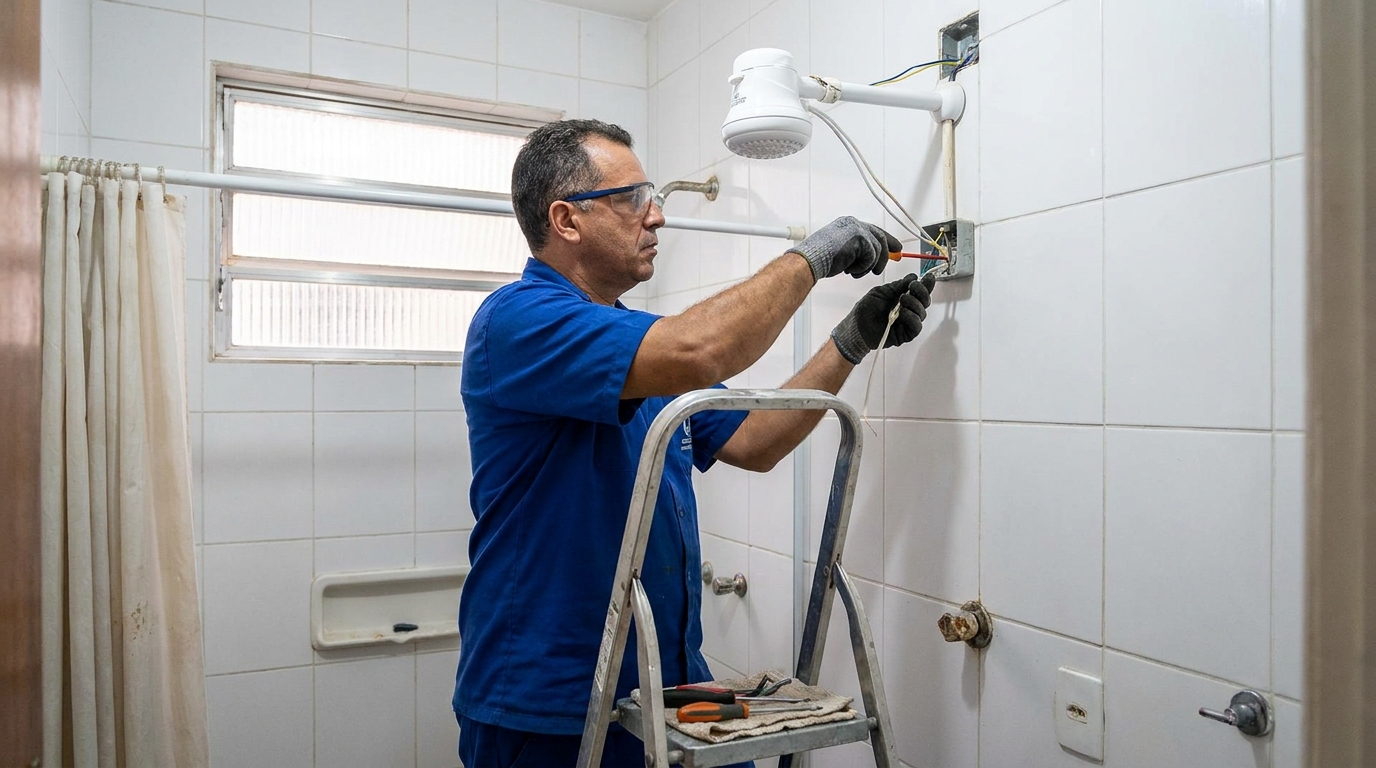 Instalacao de chuveiro eletrico em Presidente Prudente‑SP