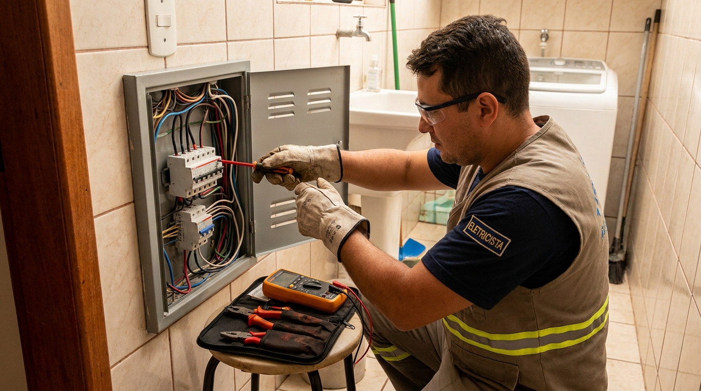 Instalacao de disjuntor residencial em Presidente Prudente‑SP