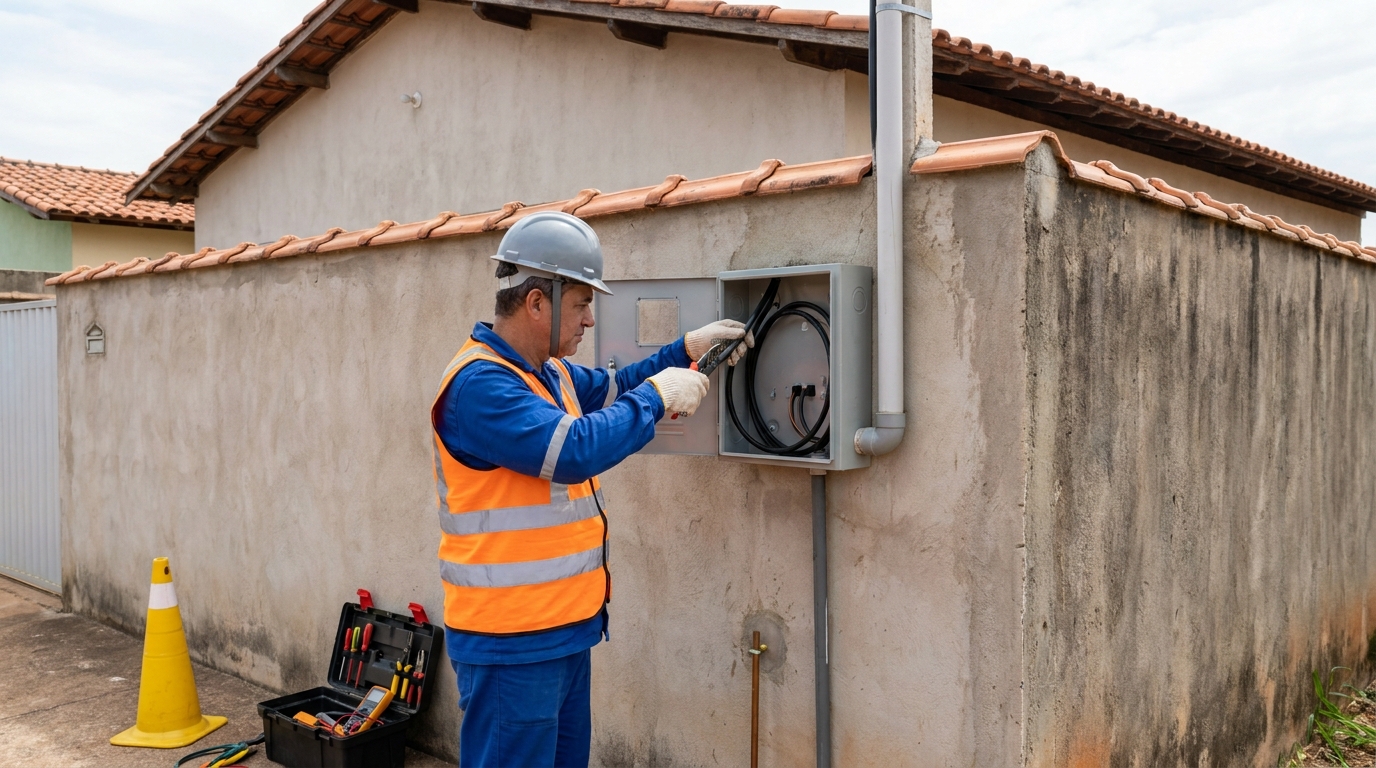 Instalacao de padrao de energia profissional em Presidente Prudente‑SP