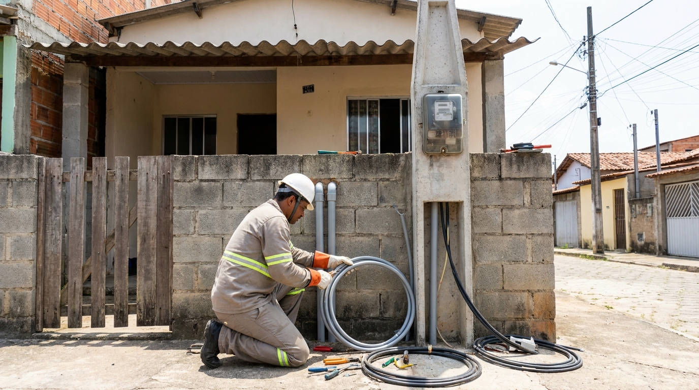 Instalacao de padrao de energia residencial em Presidente Prudente‑SP