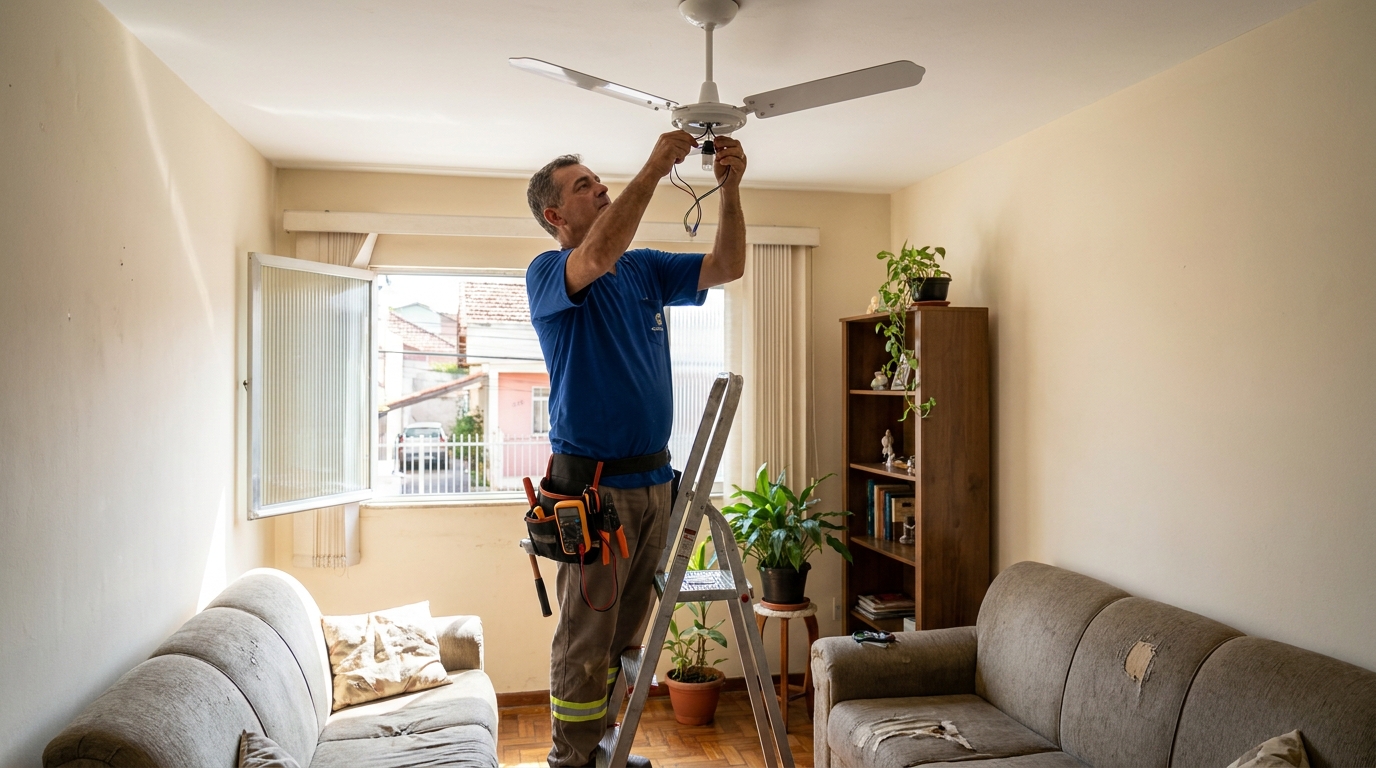Instalacao de ventilador de teto em Presidente Prudente‑SP