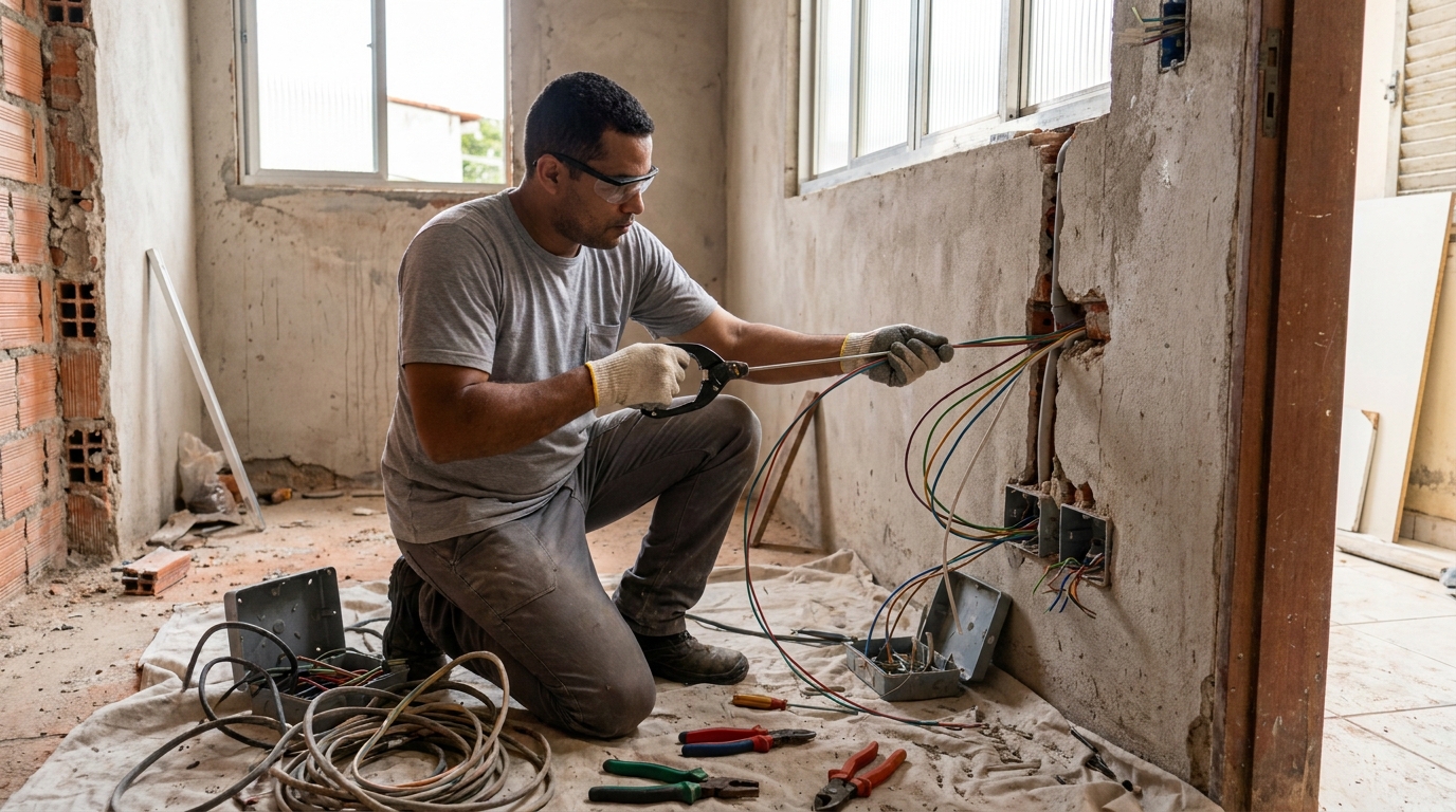 Modernizacao de fiacao eletrica em Presidente Prudente‑SP