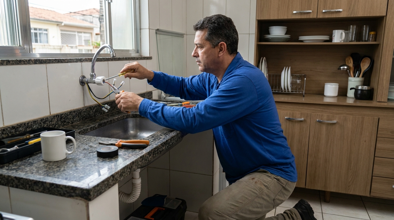 Troca de torneira eletrica em Presidente Prudente‑SP